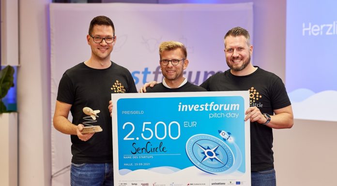 Investforum Pitch-Day glänzt mit Branchenvielfalt SenCircle, Gewinner des Pitch-Day-Investforum