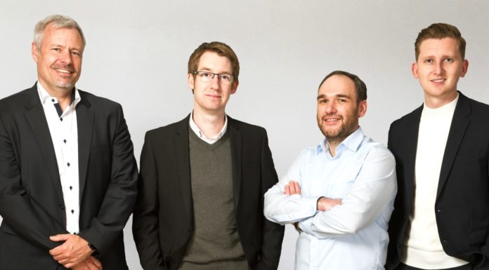 Bayern Kapital-Geschäftsführer: “Bayerische Hightech-Erfolgsgeschichte” Dr. Rolf Winter, Christoph Keller, Dr. Michael Faath, Benjamin Wöhrl (v. l. n. r.)
