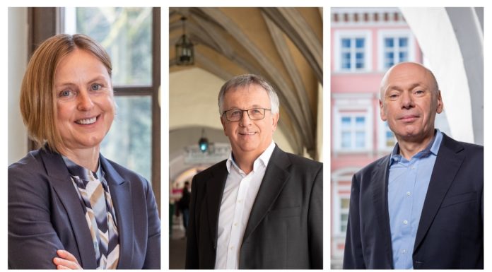 Geschäftsführerwechsel bei Bayern Kapital Monika Steger, Roman Huber, Dr. Georg Ried, Bayern Kapital (v.l.n.r.)