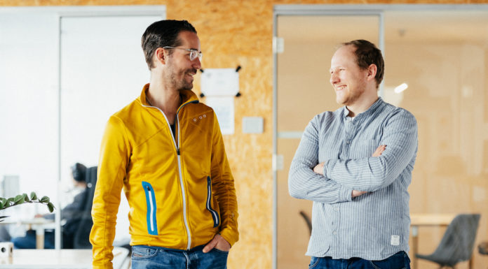 Adrian Thoma und Eric Heintze, Gründermotor Management (v.l.n.r.)