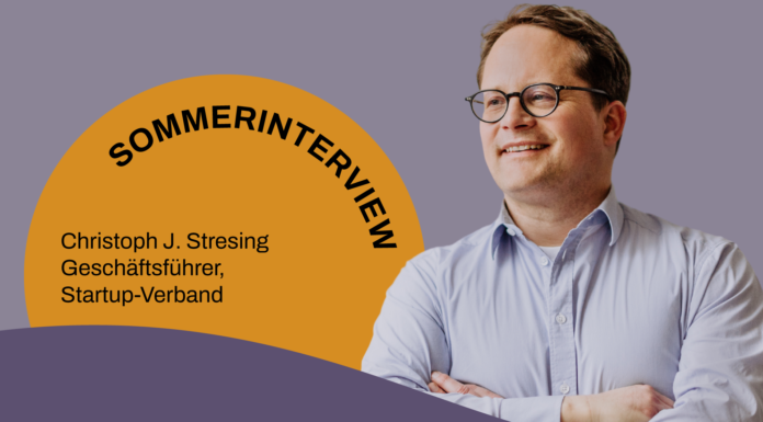 „Gründer müssen schneller in die Profitabilität kommen“ Sommerinterview mit Christoph J. Stresing, Startup-Verband