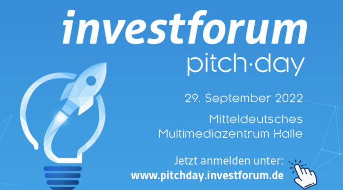 Investforum Pitch-Day am 29. September 2022 in Halle (Saale)