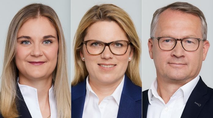 Katharina Dittmer, Julia Stöcker und Torsten Schlüter (v.l.n.r.) starten beim Family Office Lennertz & Co.