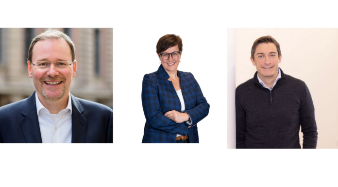 Business-Angel-Bonus für sächsische Start-ups Dr. Wolfram Drescher (Business Angel), Susanne Stump (futureSAX) & Philipp Hahn (enaDyne)