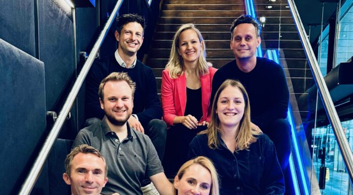 Vanagon Ventures führt 1,7 Mio. EUR Pre-Seed-Investment in KI-Startup an Sandro Stark, Susanne Fromm & Axel Roitzsch (Vanagon Ventures), Dr. Josua Vieten & Barbara Bachus (ExoMatter), Andrea Schlote (Bird & Bird), Christopher Mayston (Dentons)