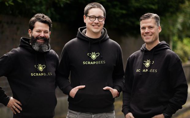 Recycling-Start-up sammelt 4 Mio. EUR ein Die ScrapBees-Founder Thilo Hamm, Sebastian Kopsan & Florian Kriependorf