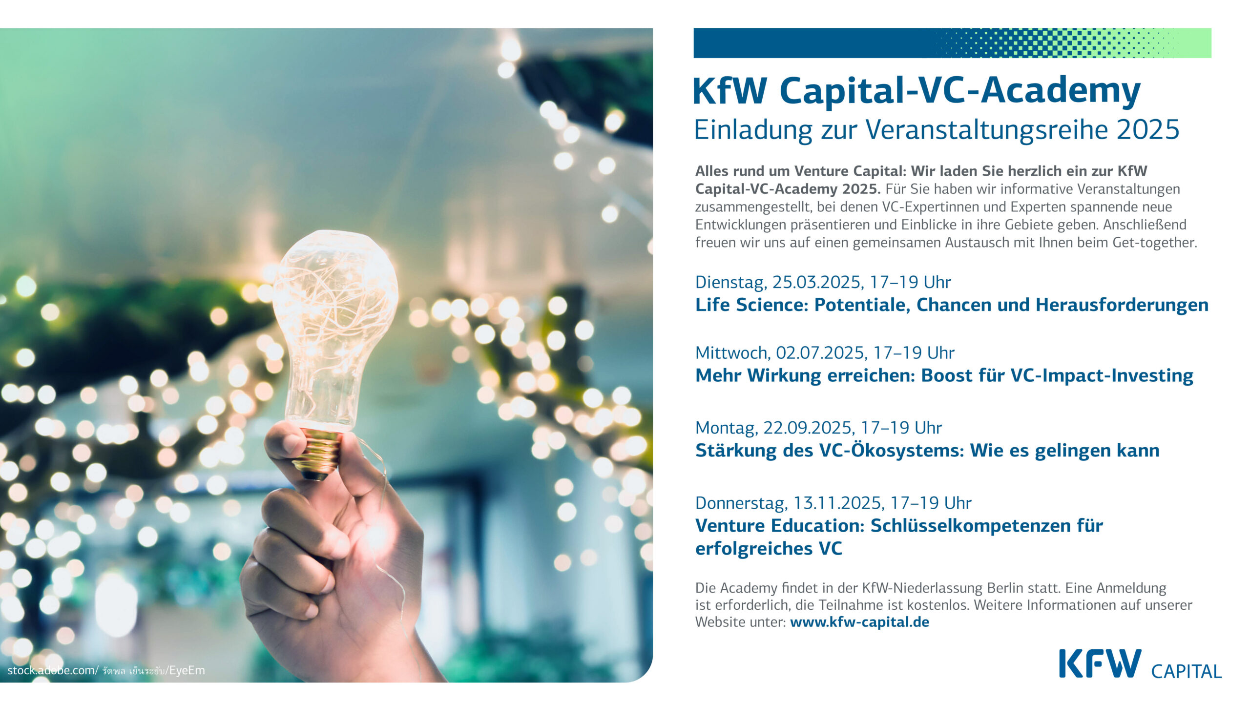 Termine der KfW Capital-VC-Academy 2025