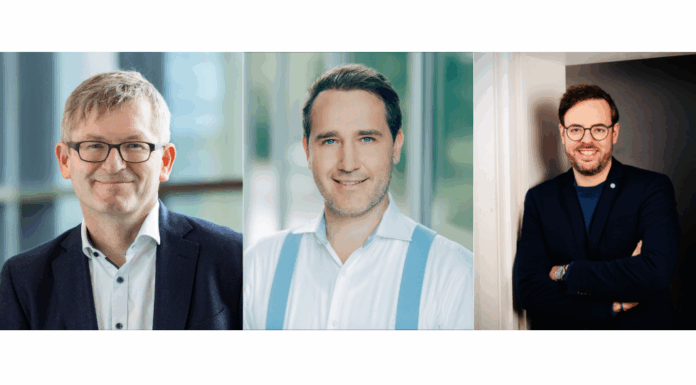 Prof. Dr. Helmut Schönenberger (UnternehmerTUM), Jörg Landsch (Deutsche Bank) & Christoph Haß (Possehl Digital)