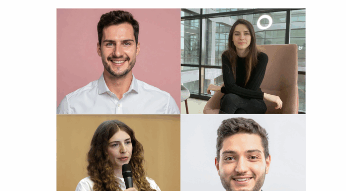 Starthilfe für Innovation Dr. Jannik Rößler (Pixit), Victoria Schöffel (Belle Health), Arina Trofimova (Deepfile) & Haris Yalcinkaya (Ziya)