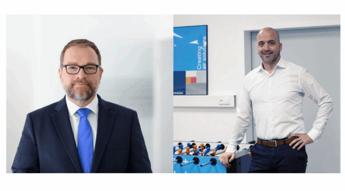 Spezialist für industrielle Lufttechnik mit Energiekompetenz Frank Hüther (Abacus alpha) & Sascha Paulus (airinotec)