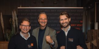 Dr. Alex von Frankenberg schließt sich dem KI-Fonds May Ventures an – Max Derpa, Dr. Alex von Frankenberg, Dominik Lohle (v.l.n.r.) (c) May Ventures