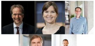 Prof. Dr. Kai Thürbach (Gateway Gründungsnetz e.V.), Dr. Stephanie Grubenbecher (Gateway TH Köln), Marc Kley (Gateway Exzellenz Start-up Center der Universität zu Köln), André van Hall (BioCampus Cologne) & Dr. Manfred Janssen (KölnBusiness Wirtschaftsförderung)