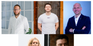 Sebastian Struwe (Cybersense), Marvin Rosian (Valoon), Jan Schriewer (Green IT Das Systemhaus), Andrea Schubert (Wirtschaftsförderung Dortmund) & Vitaly Chukanov (ANT Maschinen)