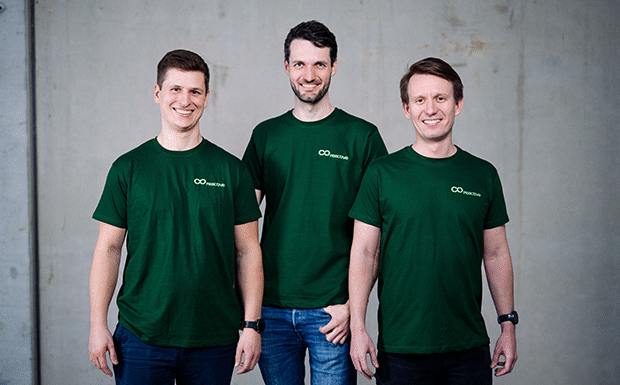 Co-reactive Gründungsteam: v.l. Dr. Andreas Bremen (CEO), Orlando Kleineberg (CTO), Willi Peter (CCO)