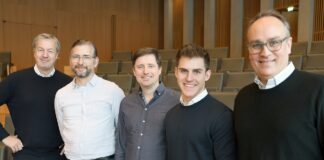Wort & Bild beteiligt sich an Fasten-App BodyFast Von links nach rechts: Andreas Arntzen (CEO Wort & Bild Verlagsgruppe), Patrick Hammer (Co-Founder und CEO von BodyFast), Matthias Schmeißer (Co-Founder und CTO von BodyFast), Kai Langohr (Geschäftsführer Isartal Ventures), Falk H. Mikley (Geschäftsführer Isartal Health Media). (c) VHM_M.Schrag