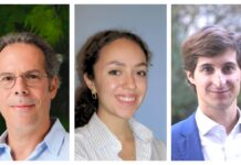 ECBF Paris-Team: Partner Stéphane Roussel (l.), Guillaume Gras (r.) and Charlotte Rossignol (c) ECBF