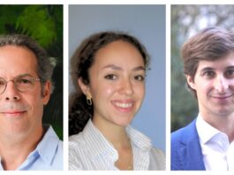 ECBF Paris-Team: Partner Stéphane Roussel (l.), Guillaume Gras (r.) and Charlotte Rossignol (c) ECBF