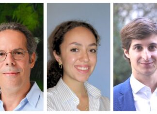 ECBF Paris-Team: Partner Stéphane Roussel (l.), Guillaume Gras (r.) and Charlotte Rossignol (c) ECBF