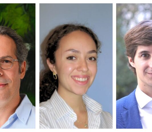 ECBF Paris-Team: Partner Stéphane Roussel (l.), Guillaume Gras (r.) and Charlotte Rossignol (c) ECBF