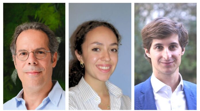 ECBF Paris-Team: Partner Stéphane Roussel (l.), Guillaume Gras (r.) and Charlotte Rossignol (c) ECBF