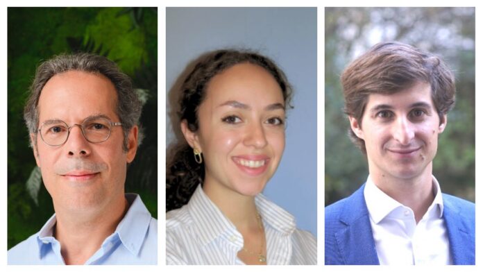 ECBF Paris-Team: Partner Stéphane Roussel (l.), Guillaume Gras (r.) and Charlotte Rossignol (c) ECBF