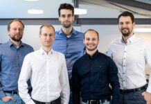 Raydiax sichert sich erfolgreich 7,5 Mio. EUR Dr. Thomas Hoffmann, Dr. Tim Pfeiffer, Dr. André Mewes, Benjamin Fritsch & Robert Frysch (RAYDIAX GmbH)