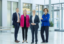 Der Vorstand der NRW.BANK (v.l.n.r.): Dr. Peter Stemper, Johanna Antonie Tjaden-Schulte, Gabriela Pantring und Claudia Hillenherms (c) NRW.Bank