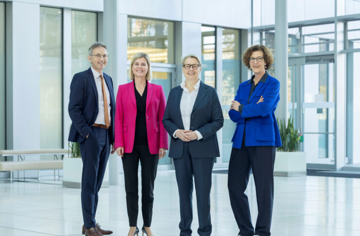 Der Vorstand der NRW.BANK (v.l.n.r.): Dr. Peter Stemper, Johanna Antonie Tjaden-Schulte, Gabriela Pantring und Claudia Hillenherms (c) NRW.Bank