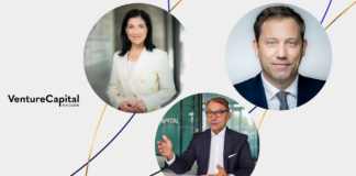 Dr. Jörg Goschin, Vorsitzender der Geschäftsführung, KfW Capital; Bundesfinanzminister Lars Klingbeil und Bundeswirtschaftsministerin Katherina Reiche (c) KfW Capital, Bundesregierung/Jesco Denzel, Presse- und Informationsamt der Bundesregierung