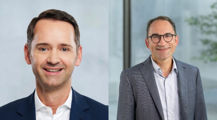 Neue Geschäfstführer bei der BayBG: Stefan Koller (l.) und Andreas Käufl führen künftig gemeinsam mit Peter Pauli in einer Dreierspitze (c) Stefan Heigl, Christian Schranner