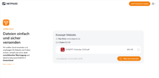 Empfänger erhalten Ihre Dateien ganz einfach: Ohne Konto, ohne Registrierung, ohne Hürden. (c) netfiles