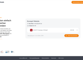 Empfänger erhalten Ihre Dateien ganz einfach: Ohne Konto, ohne Registrierung, ohne Hürden. (c) netfiles