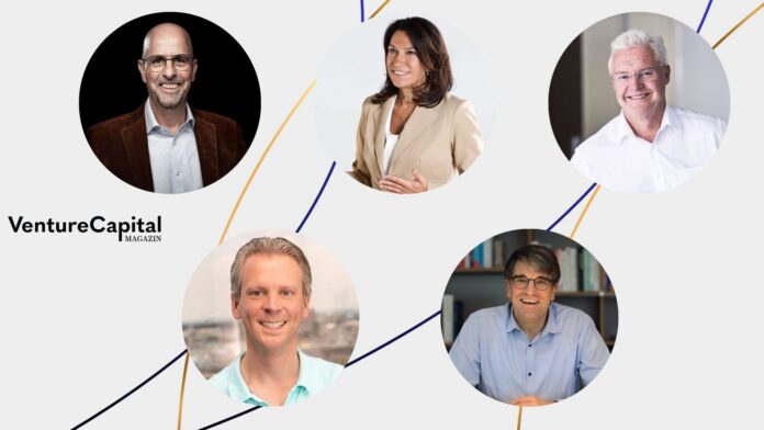 Bernhard Kugel (S-UBG Aachen), Natascha Grosser (Private Equity Forum NRW), Willi Mannheims (eCapital, entrepreneurial Partners), Simon Schneider (neoteq ventures) & Dr. Peter Wolff (EnjoyVenture Management) Bernhard Kugel (S-UBG Aachen), Natascha Grosser (Private Equity Forum NRW), Willi Mannheims (eCapital, entrepreneurial Partners), Simon Schneider (neoteq ventures) & Dr. Peter Wolff (EnjoyVenture Management)