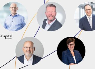 Sören Schuster (TGFS Technologiegründerfonds Sachsen), Frank Tappert (Sächsische Beteiligungsgesellschaft), Dirk Panter (Staatsminister im Sächsischen Staatsministerium für Wirtschaft, Arbeit, Energie und Klimaschutz), Markus H. Michalow (MBG Sachsen) & Susanne Stump (futureSAX)