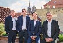 FSN Capital bringt Portfoliounternehmen an die Börse Niels Eldrup Meidahl (Co-Founder and Group CEO), Mathias Ringsted (Group CFO), Christian Jelsbech (Investment Director at FSN Capital), Peter Frandsen (CEO Denmark an Co-founder) (v.l.n.r.) (c) InstallatørGruppen