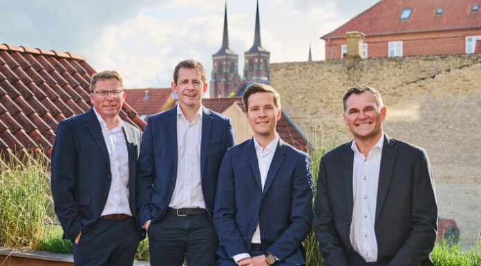 FSN Capital bringt Portfoliounternehmen an die Börse Niels Eldrup Meidahl (Co-Founder and Group CEO), Mathias Ringsted (Group CFO), Christian Jelsbech (Investment Director at FSN Capital), Peter Frandsen (CEO Denmark an Co-founder) (v.l.n.r.) (c) InstallatørGruppen