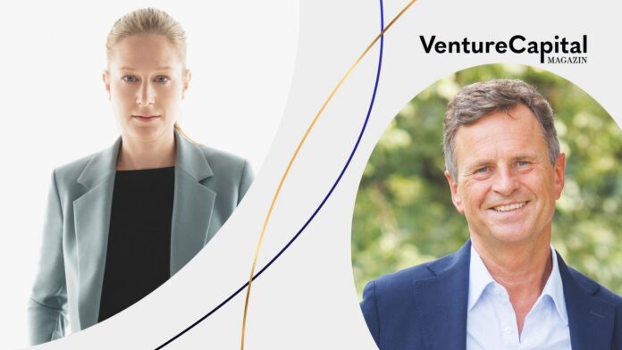 Heike Freund, Startup-Verband/Marvel Fusion, und Dr. Manfred Gößl, Bayerischer Industrie- und Handelskammertag 