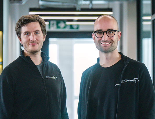 Die Gründer von QuantumDiamonds: Dr. Fleming Bruckmaier und Kevin Berghoff