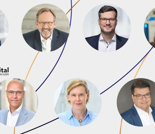 Christian Gnam (IZB), Prof. Dr. Ralf Huss (BioM), Dr. Thomas Welfers (DITEC), Dr. Joanna Stachnik (TZDO), Dr. Ulf-Marten Schmieder (Technologiepark Weinberg Campus), Dr. Christina Quensel (Campus Berlin-Buch) und Martin Nätscher (WITENO)