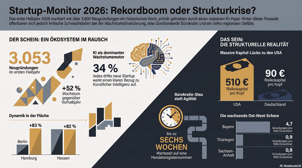 Gründungsrekord 2026: Echter Start-up-Boom oder nur die Flucht nach vorn? Gründungsrekord 2026: Echter Start-up-Boom oder nur die Flucht nach vorn?