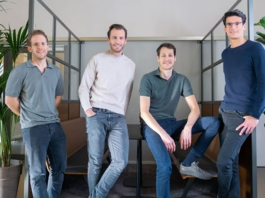 Das Moss-Gründerteam Ante Spittler, Anton Rummel, Ferdinand Meyer und Stephan Haslebacher