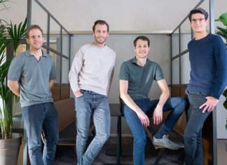 Berliner FinTech Moss knackt die Milliardenmarke: Ein genauer Blick auf das neue Unicorn Das Moss-Gründerteam Ante Spittler, Anton Rummel, Ferdinand Meyer und Stephan Haslebacher