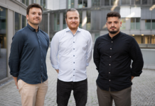 Aachener KI-Start-up amber sichert sich 7 Millionen Euro amber-Gründer Bastian Maiworm, Philipp Reißel und Igli Manaj © amber
