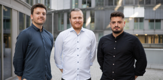 Aachener KI-Start-up amber sichert sich 7 Millionen Euro amber-Gründer Bastian Maiworm, Philipp Reißel und Igli Manaj © amber