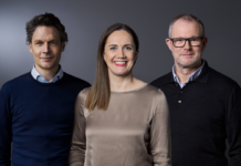 HTGF startet Fundraising für fünften Seedfonds Geschäftsführung des HTGF (von links): Sebastian Borek, Romy Schnelle und Dr. Achim Plum. (c) Partrycia Lukas / HTGF; Montage: HTGF