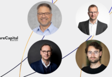 Ein Quantum Zukunft Dr. Claas Heise (NRW.Bank), Dr. Markus Schillo (EIF), Markus Pflitsch (Terra Quantum) & Dr. Thomas Luschmann (Peak Quantum)