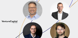 Ein Quantum Zukunft Dr. Claas Heise (NRW.Bank), Dr. Markus Schillo (EIF), Markus Pflitsch (Terra Quantum) & Dr. Thomas Luschmann (Peak Quantum)