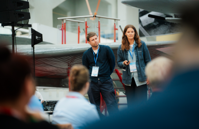 30 ausgew&auml;hlte Startups pr&auml;sentierten ihre Gesch&auml;ftsideen beim Investforum Pitch-Day 2026 im Technikmuseum &bdquo;Hugo Junkers&ldquo; in Dessau-Ro&szlig;lau.