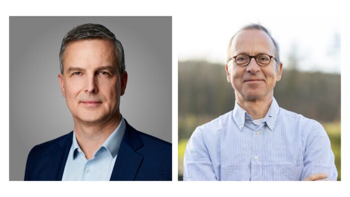 PD Dr. Matthias Schäfer, CEO der Topadur Pharma AG (l.) und Prof. Dr. med. Hubert Trübel, MBA, Geschäftsführer von ReadOn Therapeutics (c) Topadur/ ReadOn Therapeutics
