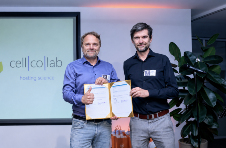 Timon Rupp (Geschäftsführer, CIC Germany Innovation Services GmbH) & Gregor Kindelmann (Geschäftsführer, Cellcolab)